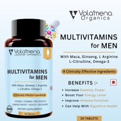 Volamena Multi Vitamins with Ginseng, L -Arginine & L-Citrulline for men for superior Power, Stamine, Health, Energy Boost, Sports a & Recovery 30 Tbs